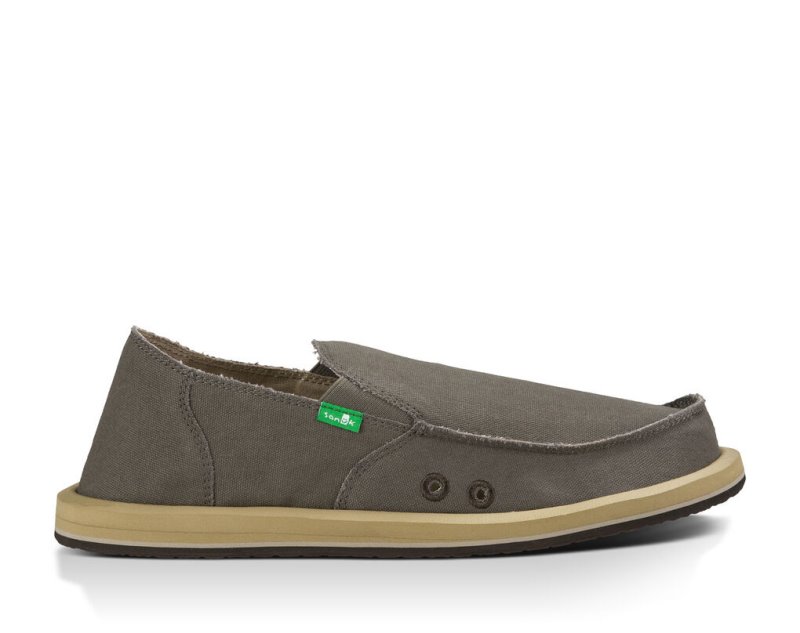 Sanuk Mens Vagabond Dark Grey Shoes | PUVTMO493